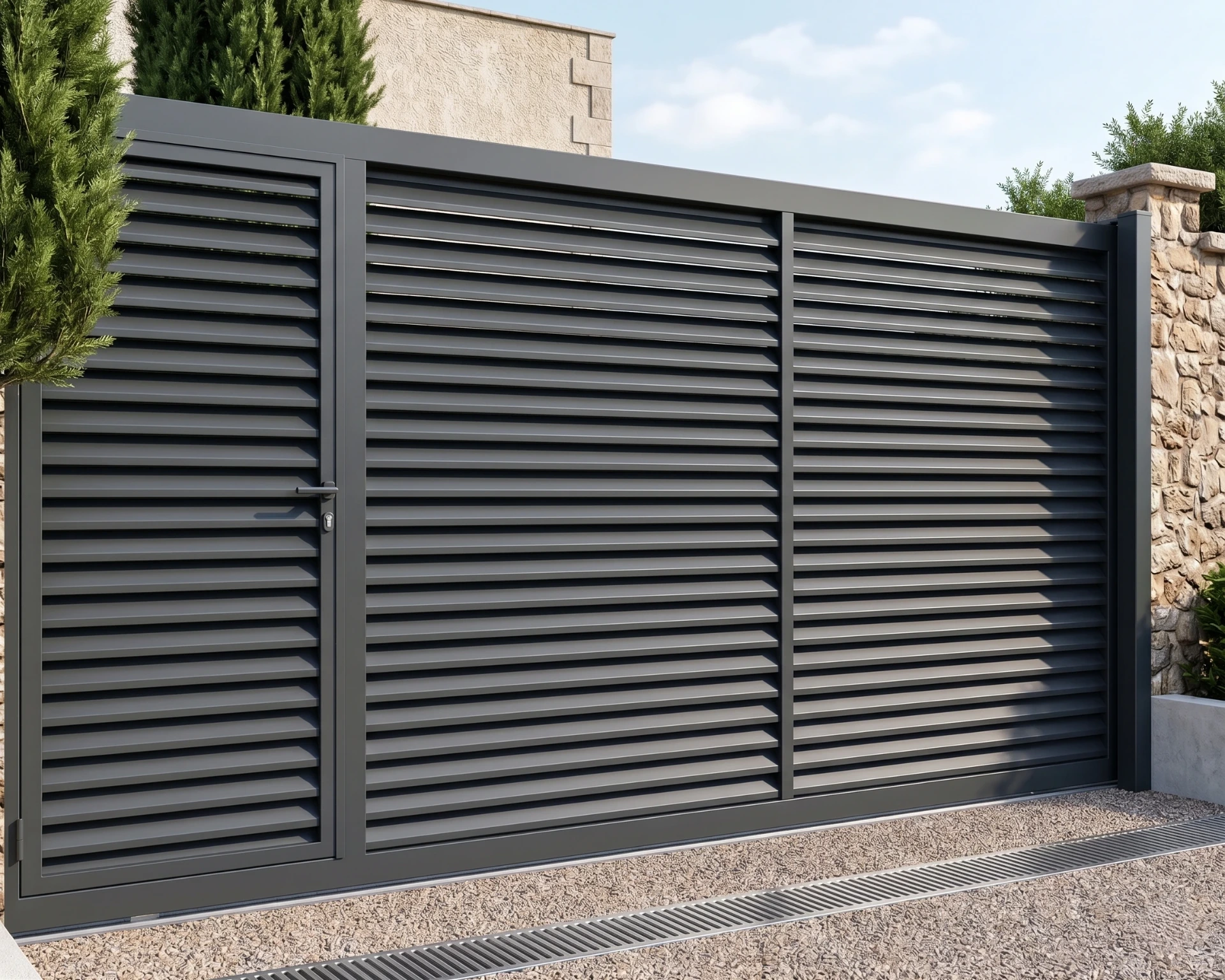 ORANGETM PUERTA CORREDERA DE ENTRADA A PARCELA 8M²