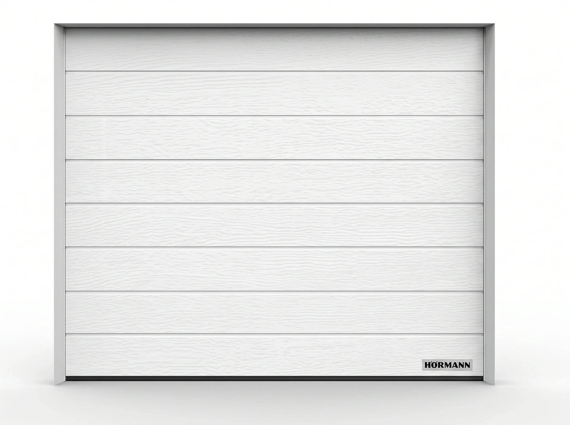 Hormann Puerta Seccional de Garaje. 2500x2500. LPU-42. Woodgrain. Acanalado M. Blanco tráfico.