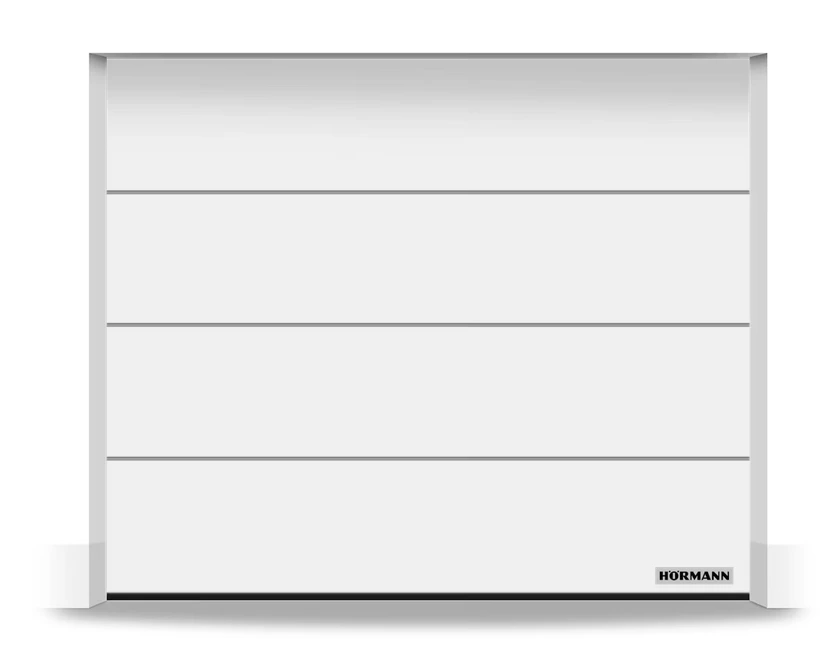 Hormann Puerta de Garaje Seccional Renomatic Acababo Planar [ancho]mm x [alto]mm, acanalado L, [color] Automatismo Prolift con 2 emisores incluidos En Stock (RAL 9016 BLANCO, 2500x2250, Sin revestimientos de guías)